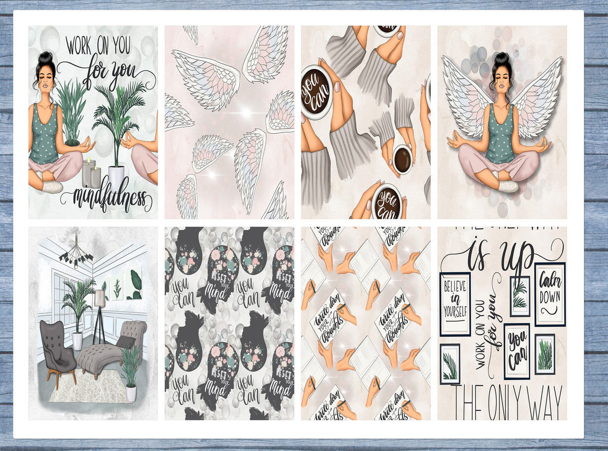 Let's Relax Full Box Planner Stickers, Big Happy Planner, Erin Condren, Classic Happy Planner