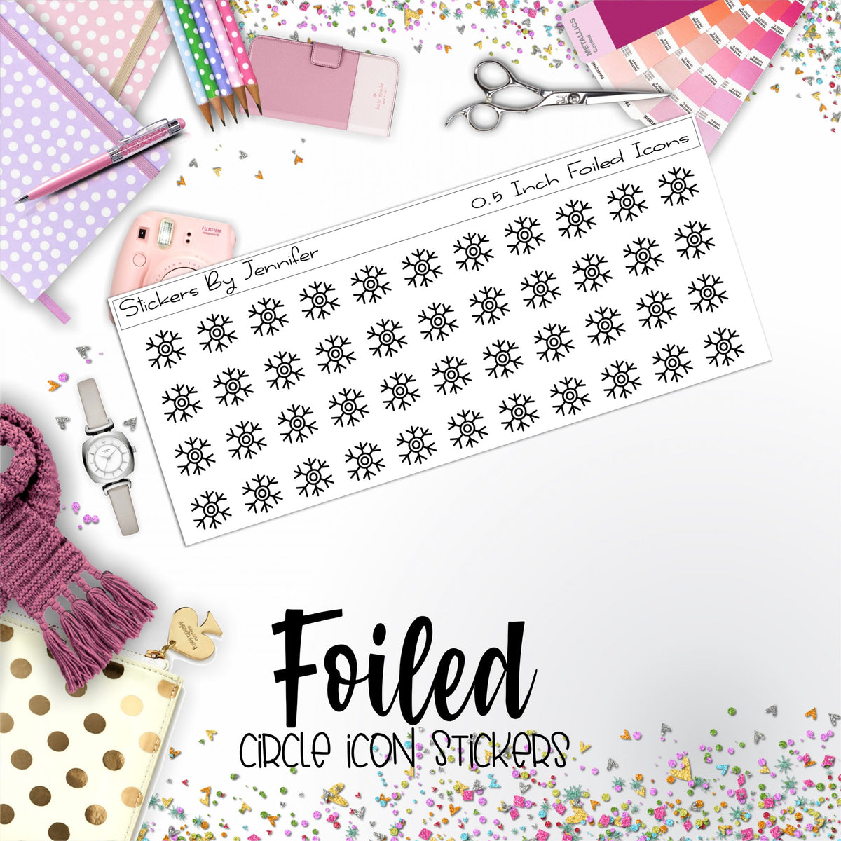 Snowflake P-100 Functional Icons Sticker Sheet
