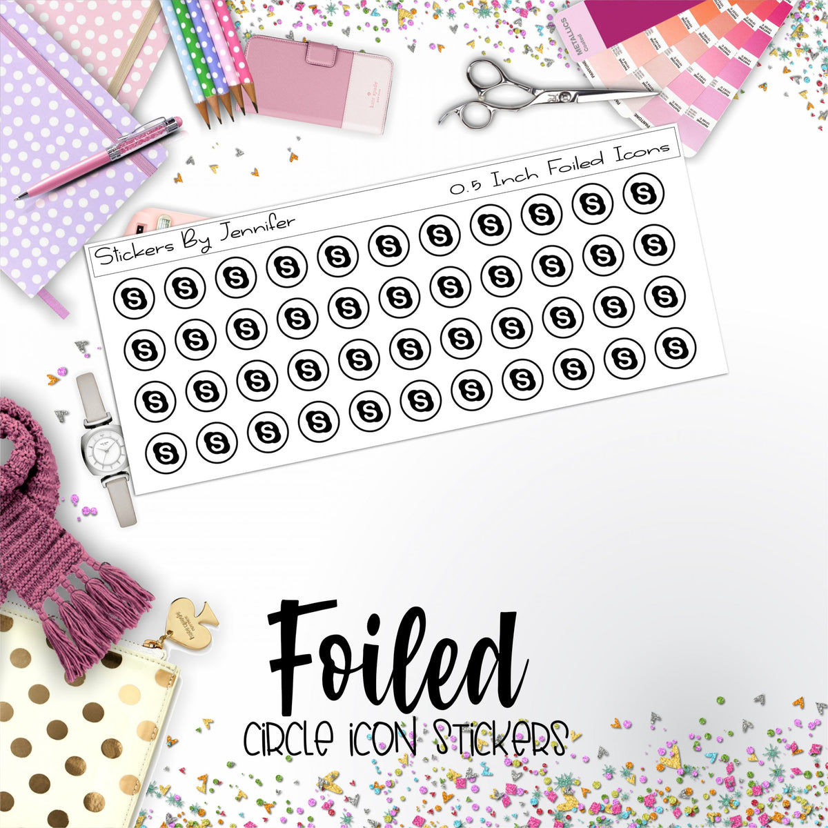 Skype P-142 Functional Icons Sticker Sheet