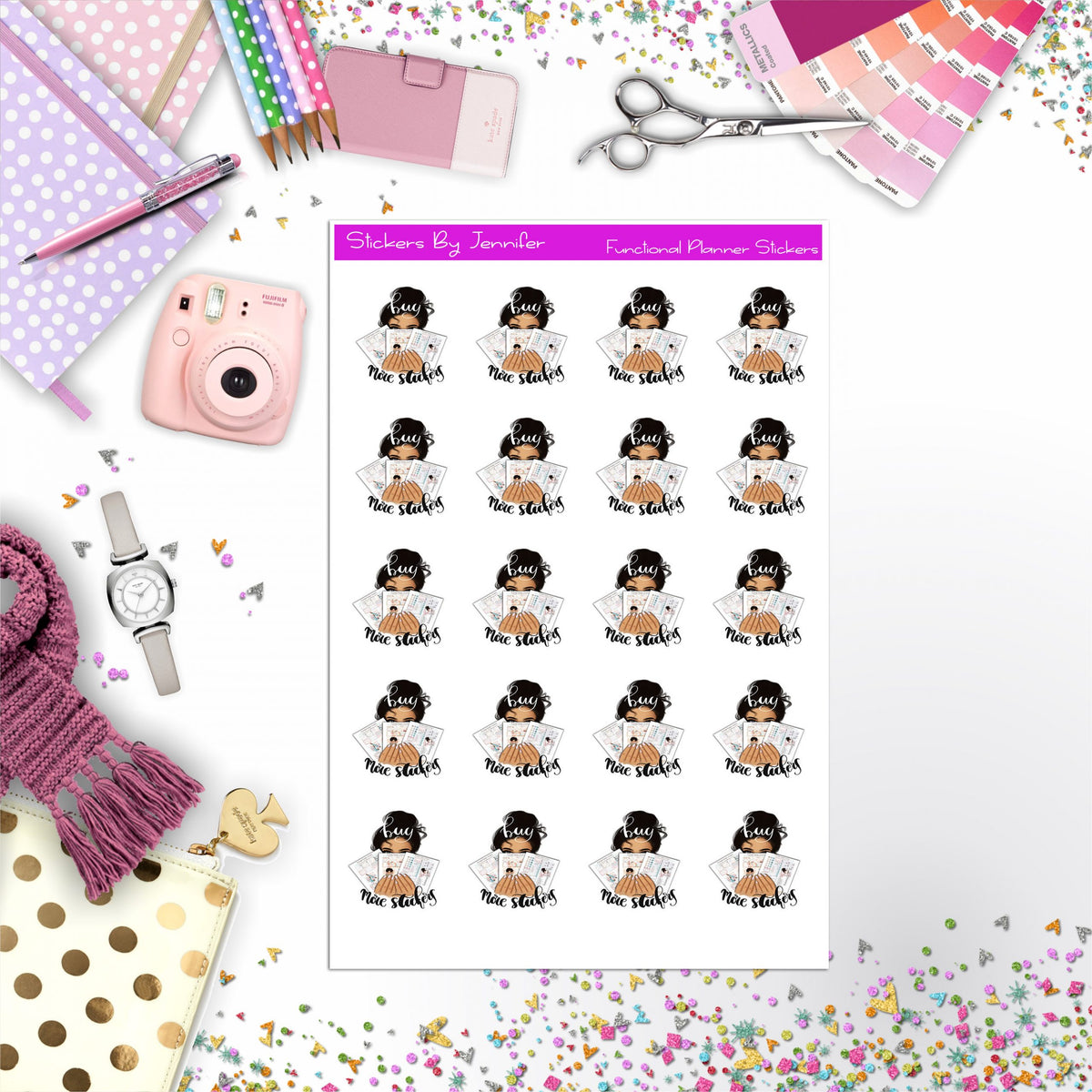 Buy More Stickers Icon Planner Stickers, Bullet Journal Stickers, Functional Planner Stickers, Stationary Stickers