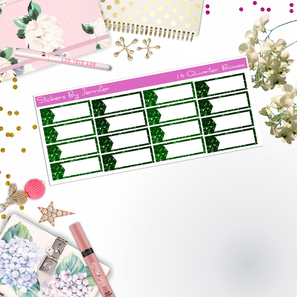 Quarter Boxes 016 Planner Stickers, Journal Stickers, Functional Planner Stickers, Stationary Stickers