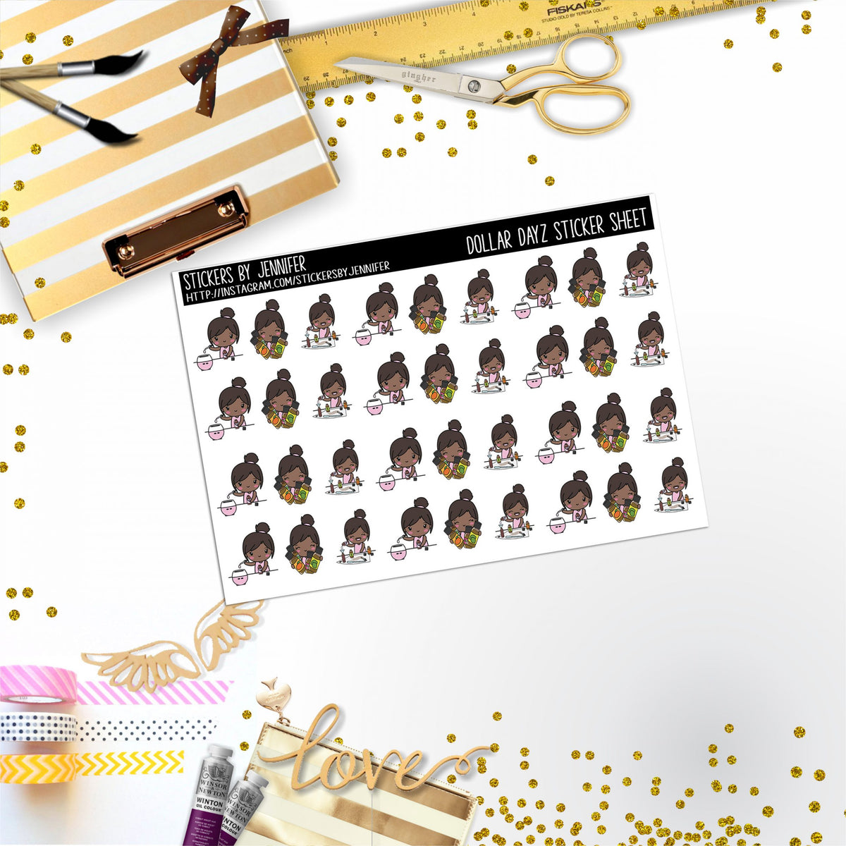 Deco Mini DD016, Planner Stickers, Bullet Journal, Functional Planner Stickers, Stationary Stickers