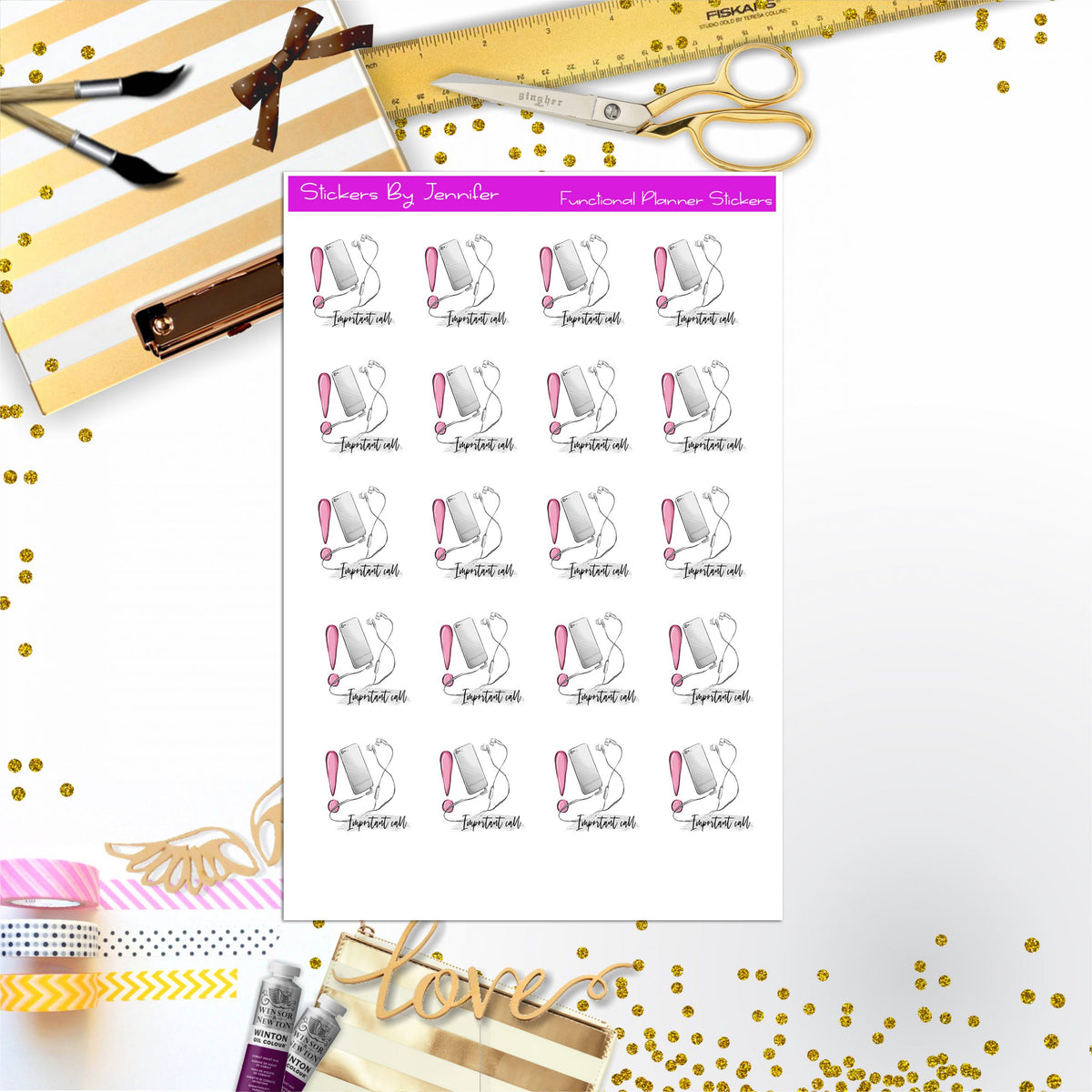 Important Call Stickers, Planner Stickers, Journal Stickers, Functional Planner Stickers, Stationary Stickers