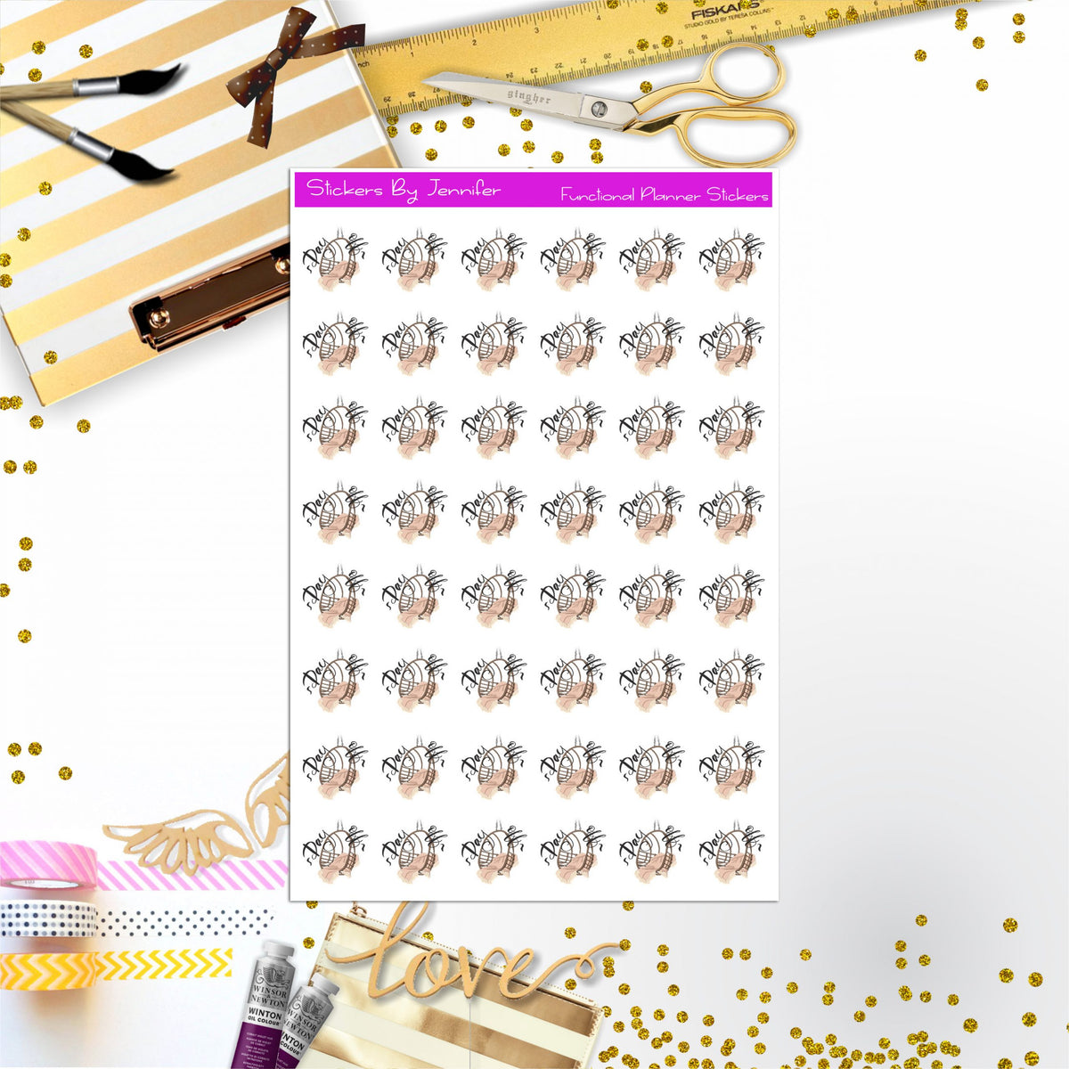Day Off Icon Stickers, Planner Stickers, Journal Stickers, Functional Planner Stickers, Stationary Stickers