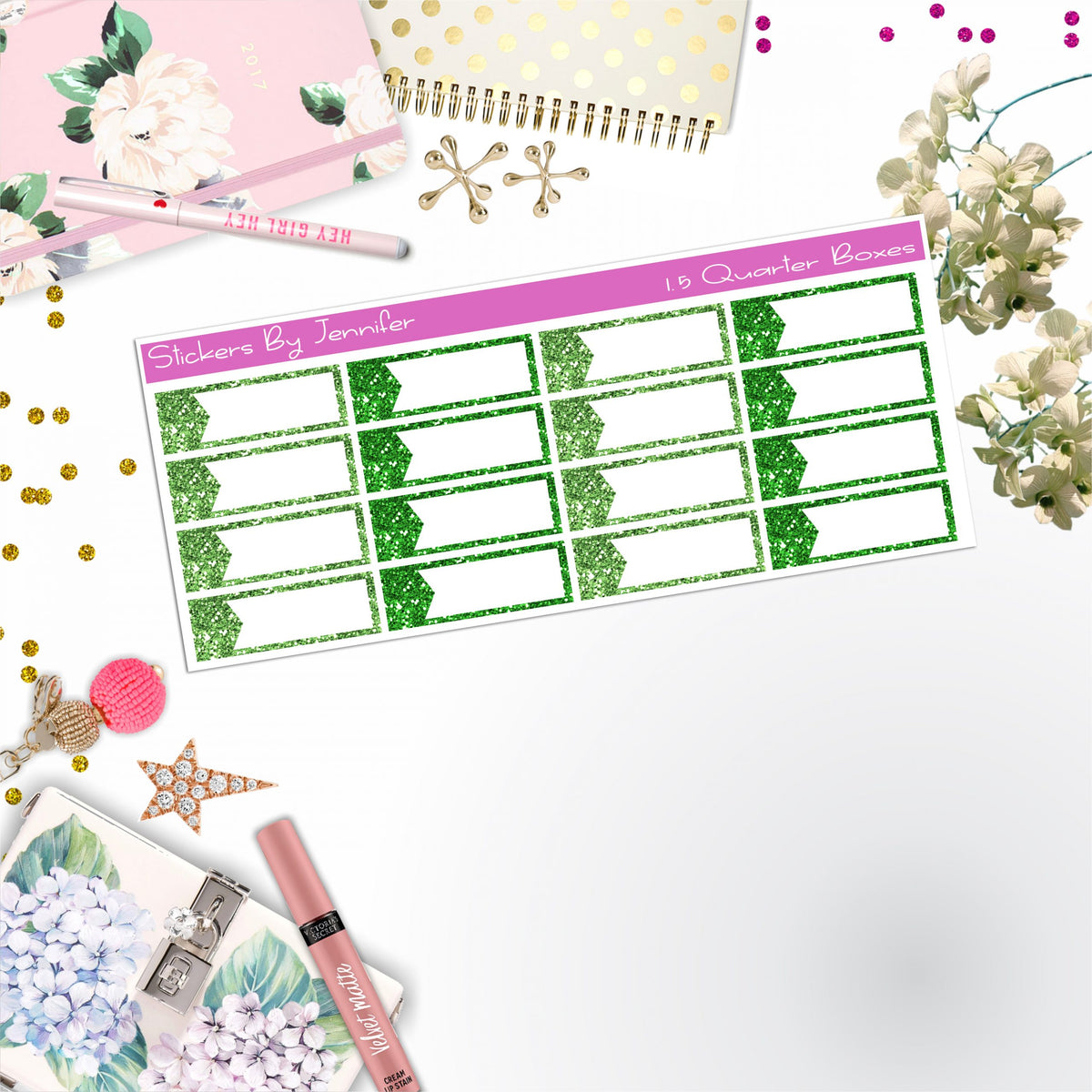 Quarter Boxes 018 Planner Stickers, Journal Stickers, Functional Planner Stickers, Stationary Stickers
