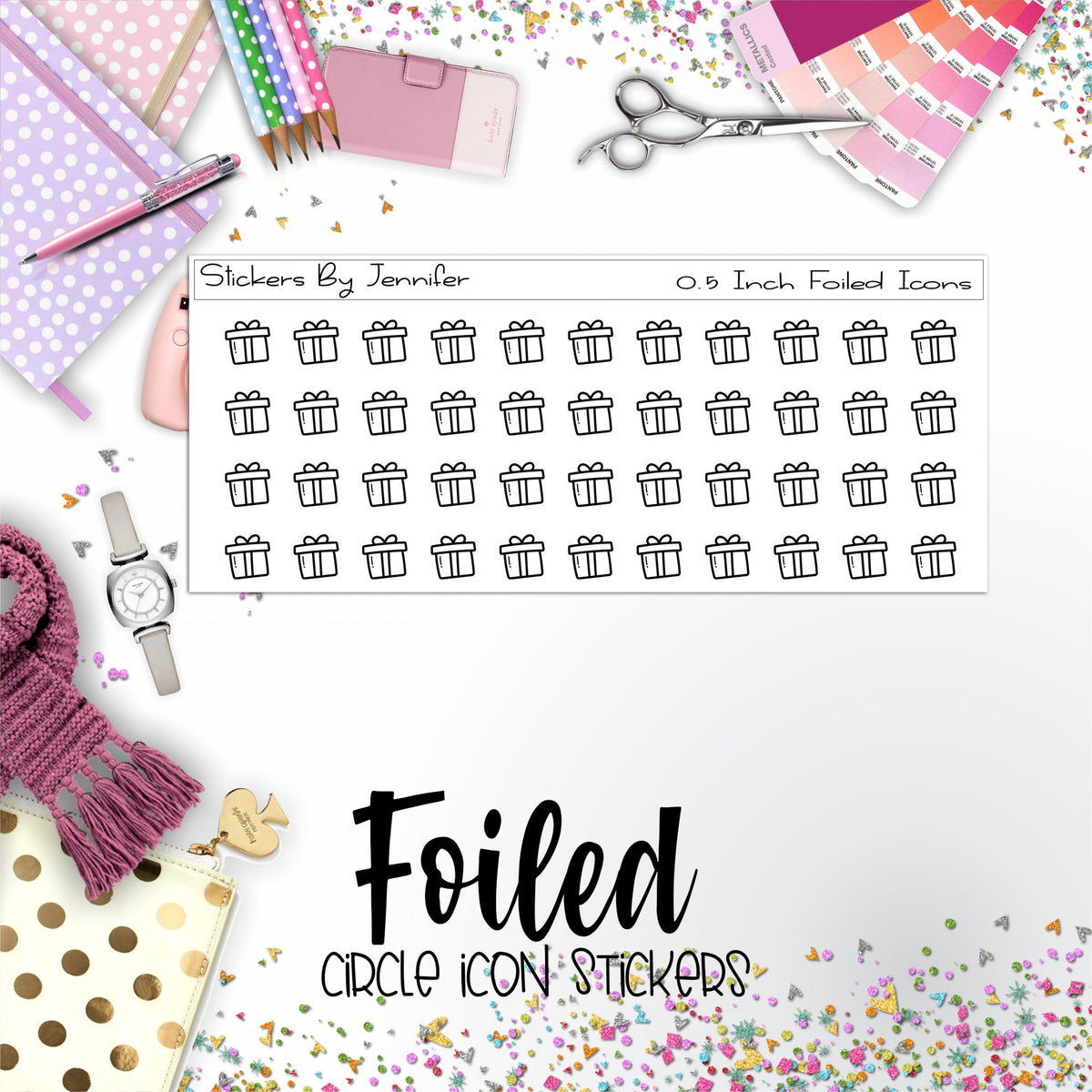 Presents P-181 Functional Icons Sticker Sheet