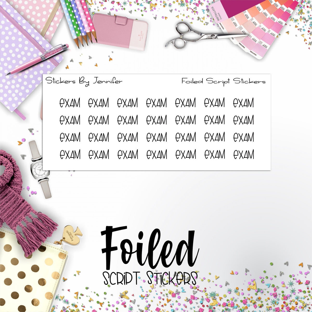 Exam P-204 Functional Script Sticker Sheet
