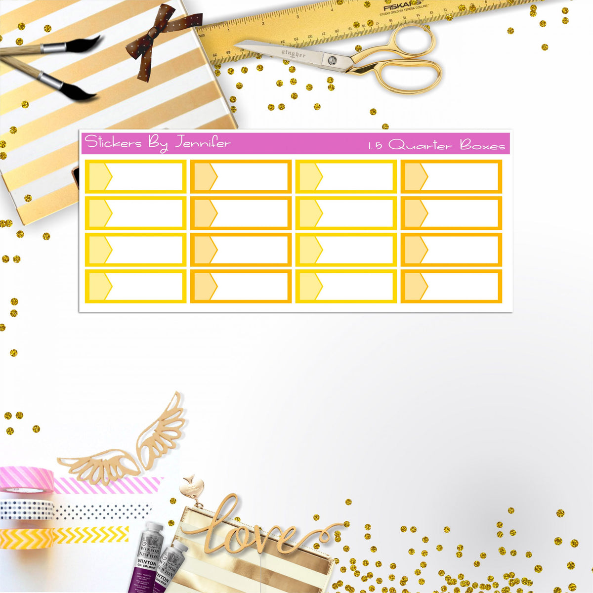 Quarter Boxes 021 Planner Stickers, Journal Stickers, Functional Planner Stickers, Stationary Stickers