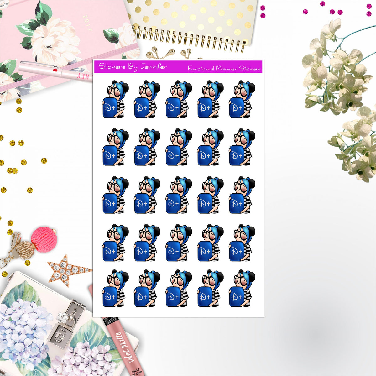 Disney Plus Stickers, Planner Stickers, Journal Stickers, Functional Planner Stickers, Stationary Stickers