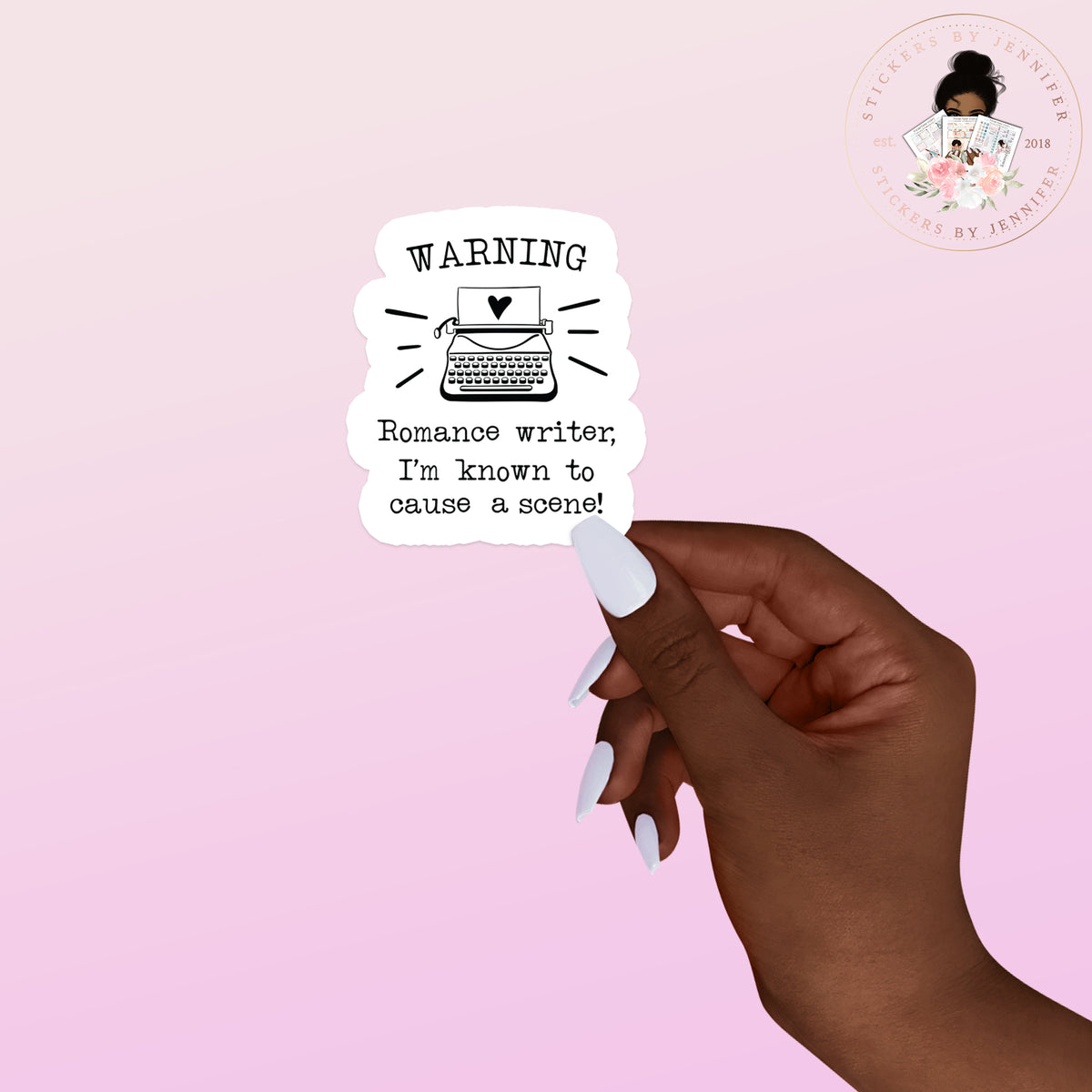 Romance Writer Vinyl Sticker