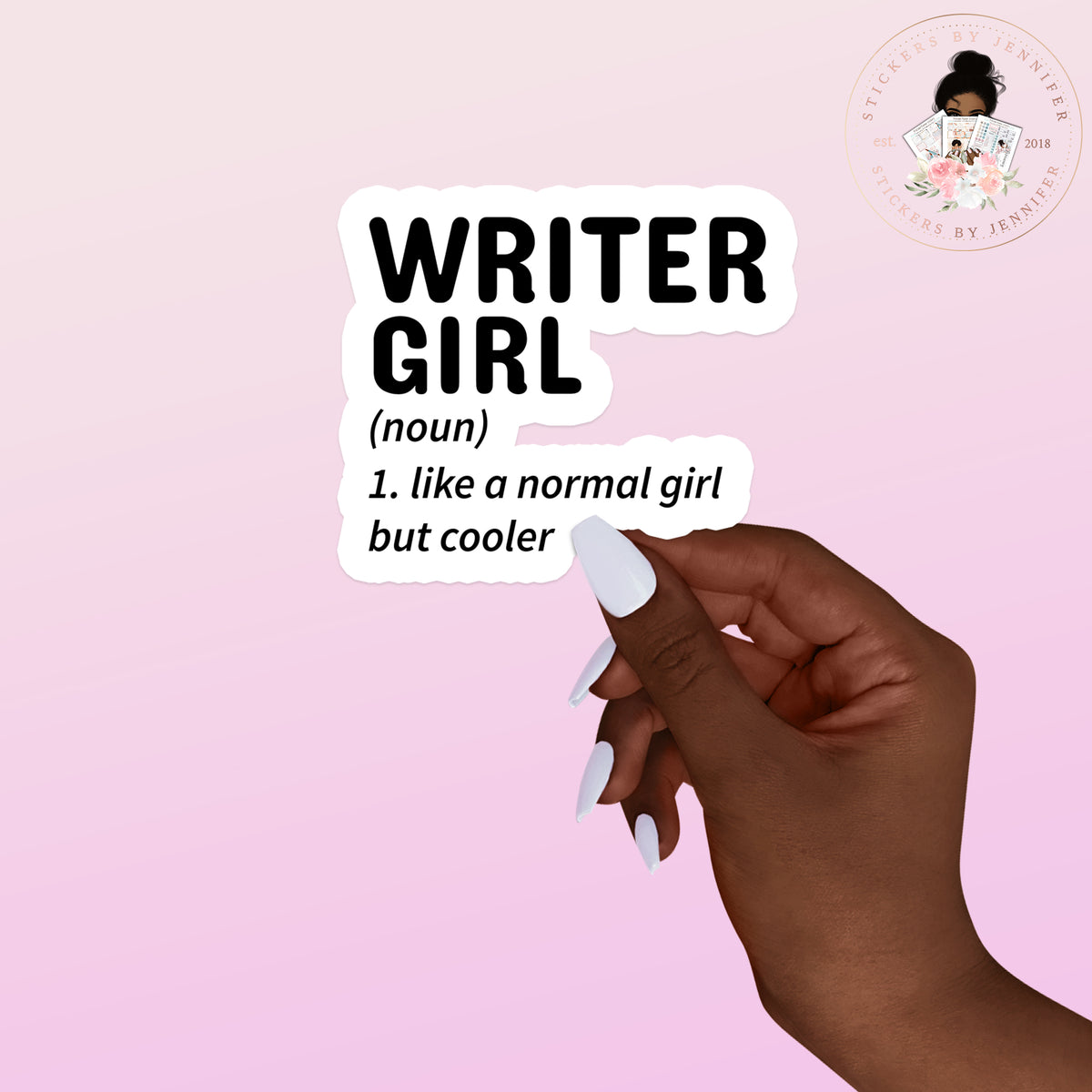 Writer Girl Vinyl Sticker