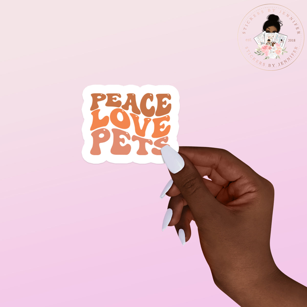Peace Love Pets Vinyl Sticker