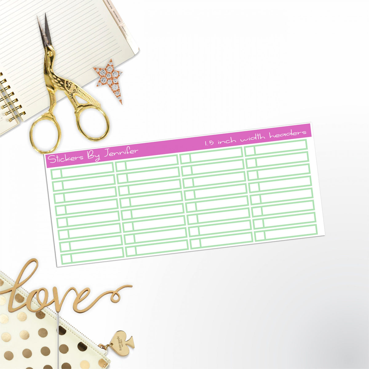 Task Headers P-28 Planner Stickers