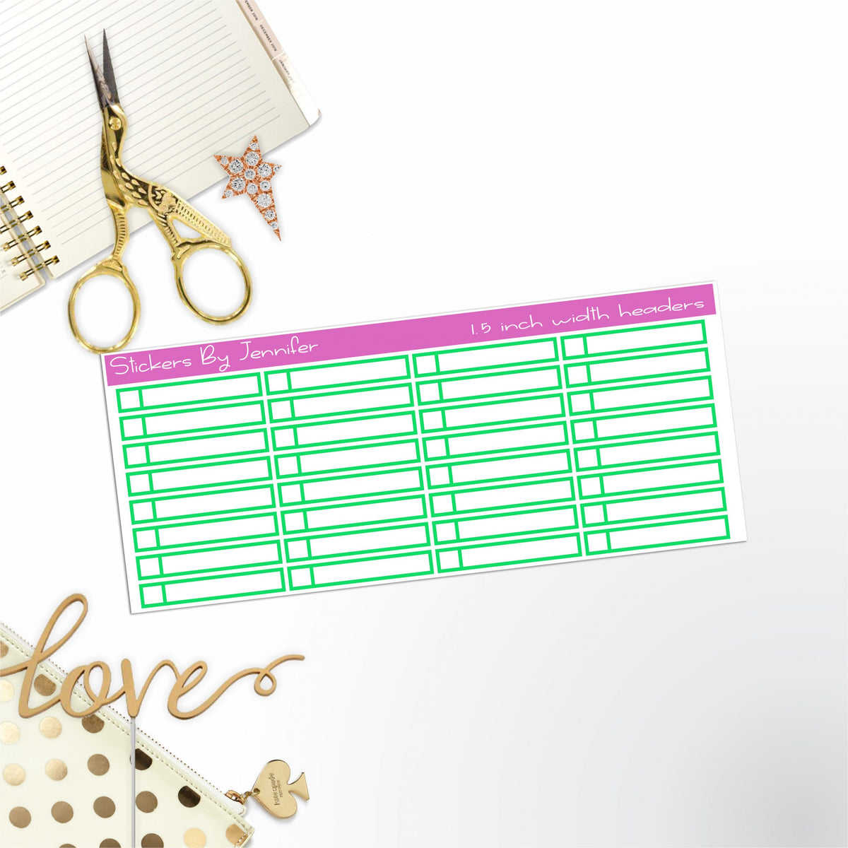Task Headers P-29 Planner Stickers