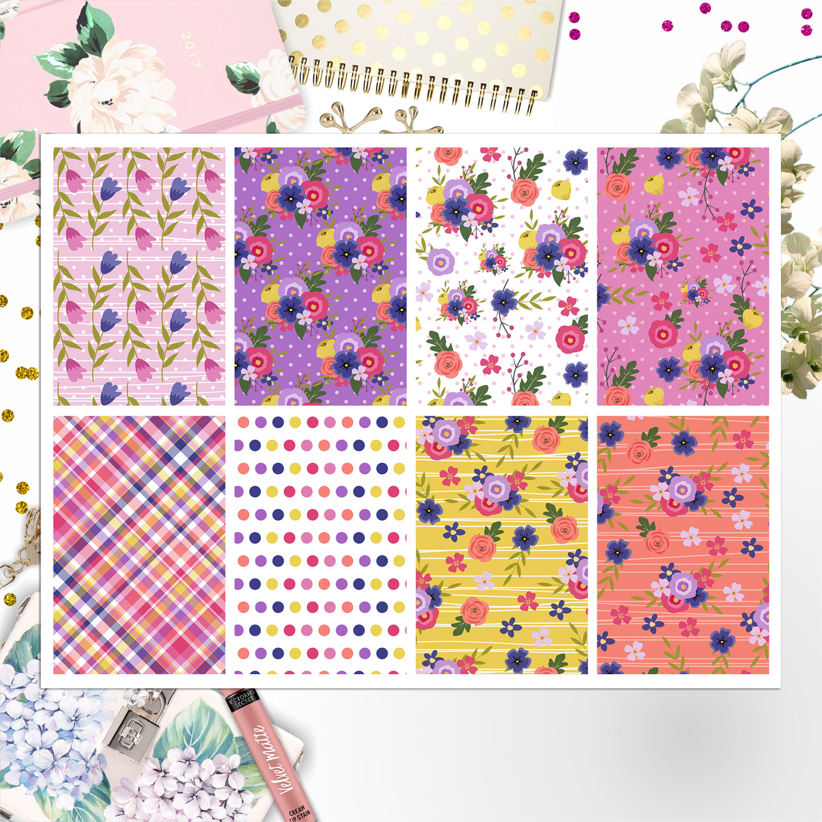 Summer Bloom Full Box Big Happy Planner, Erin Condren, Classic Happy Planner