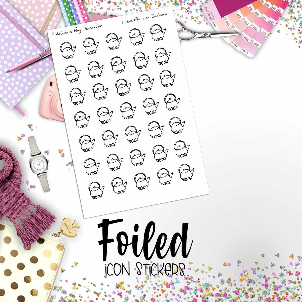 Kettle Foiled Functional Sticker Sheet