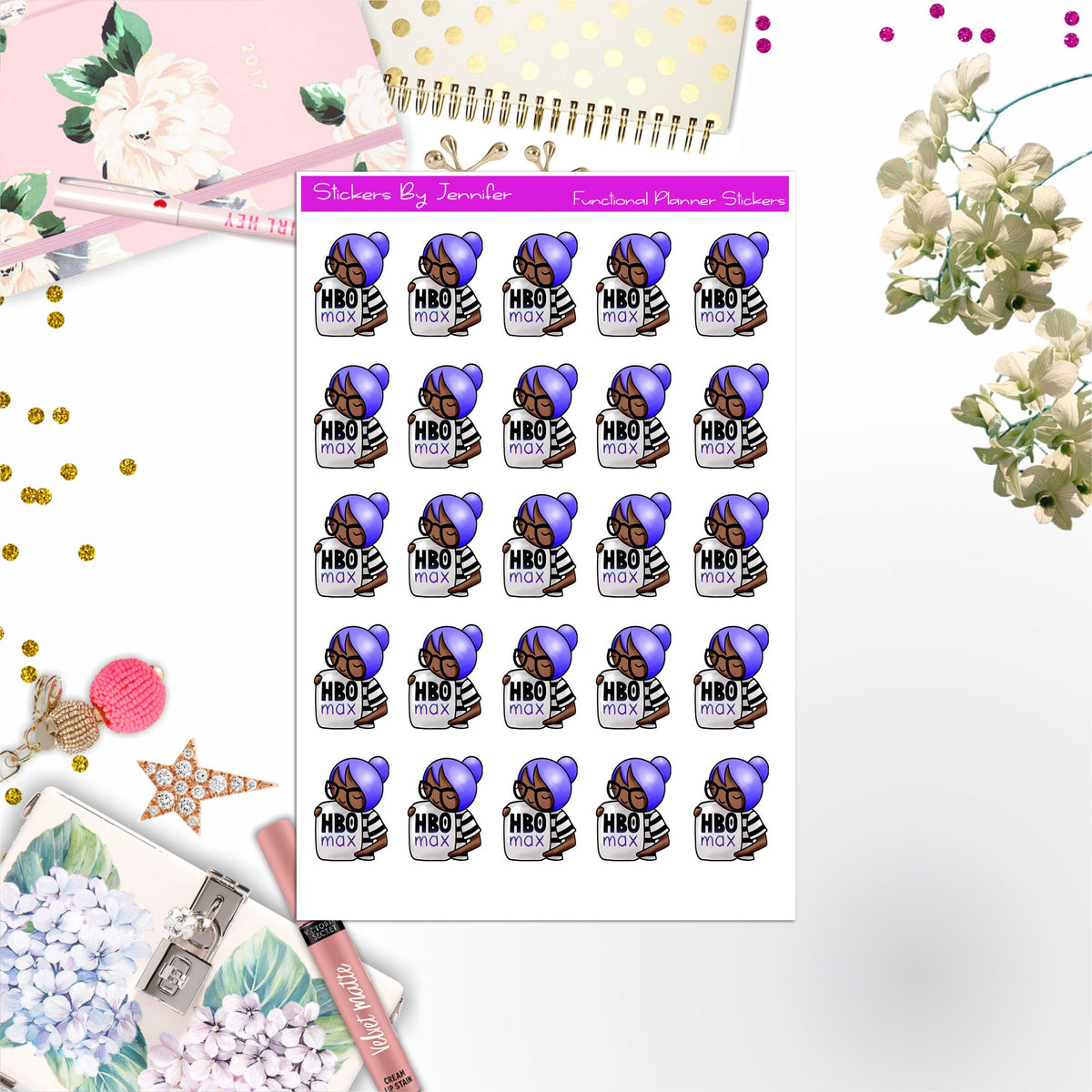 HBO Max Stickers, Planner Stickers, Journal Stickers, Functional Planner Stickers, Stationary Stickers