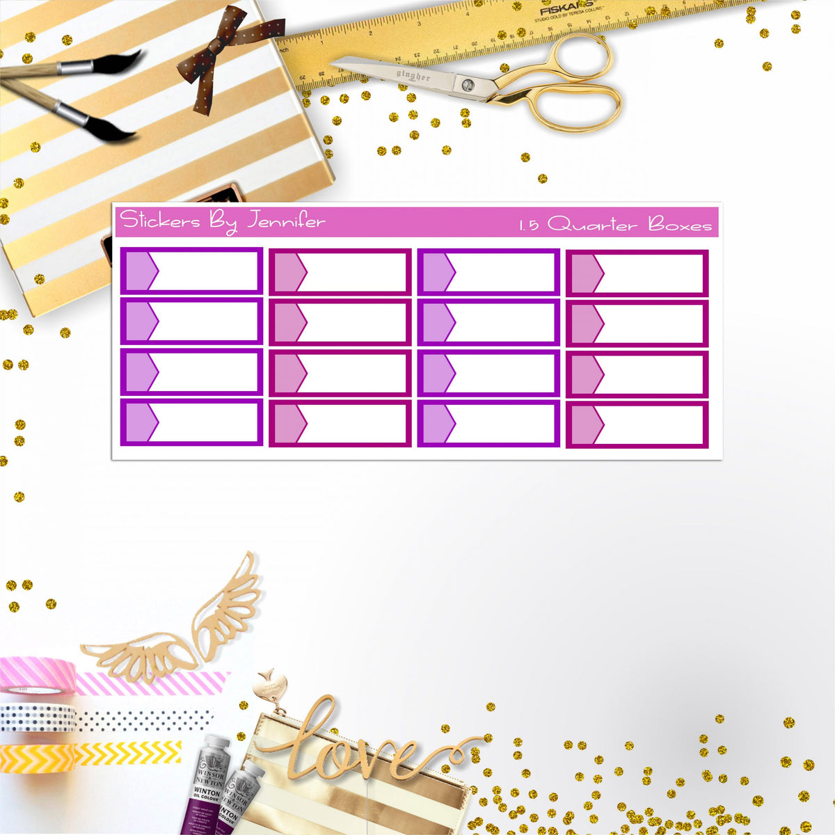 Quarter Boxes 032 Planner Stickers, Journal Stickers, Functional Planner Stickers, Stationary Stickers