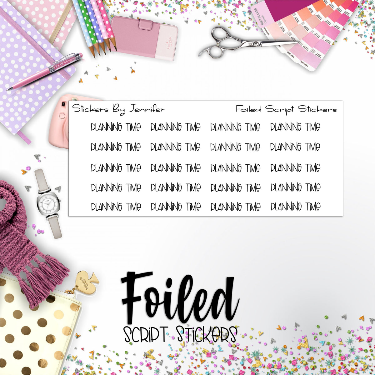 Planning Time P-325 Functional Script Sticker Sheet