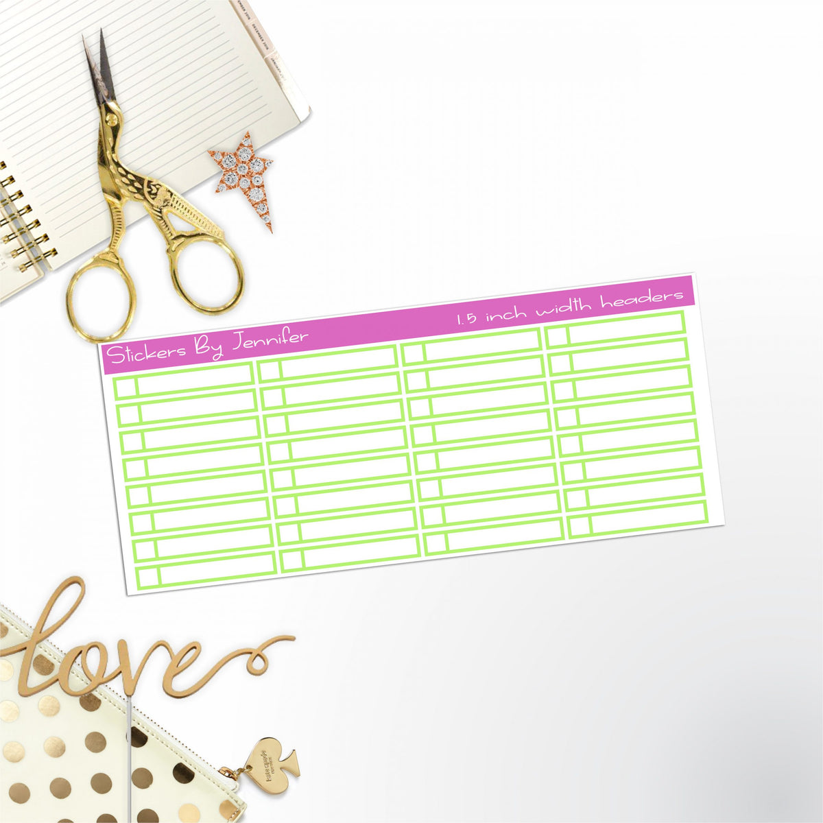 Task Headers P-37 Planner Stickers
