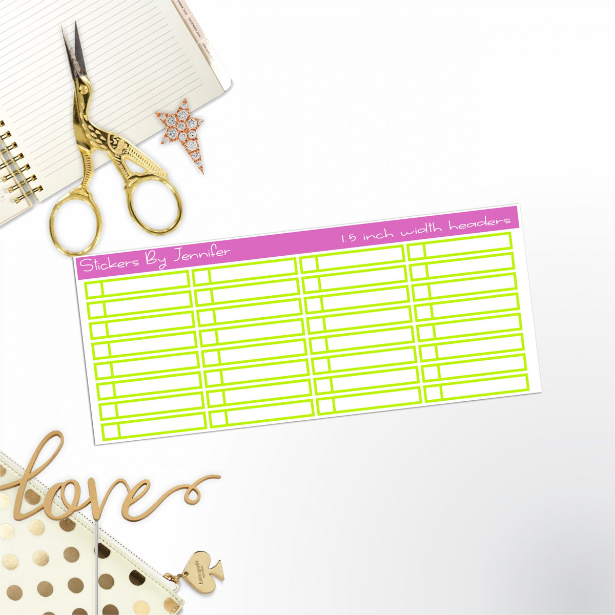 Task Headers P-40 Planner Stickers
