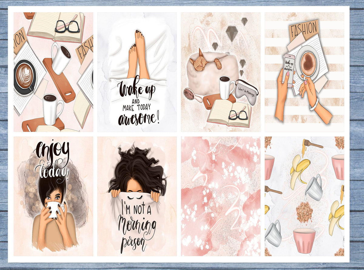 Morning Person Full Box Planner Stickers, Big Happy Planner, Erin Condren, Classic Happy Planner