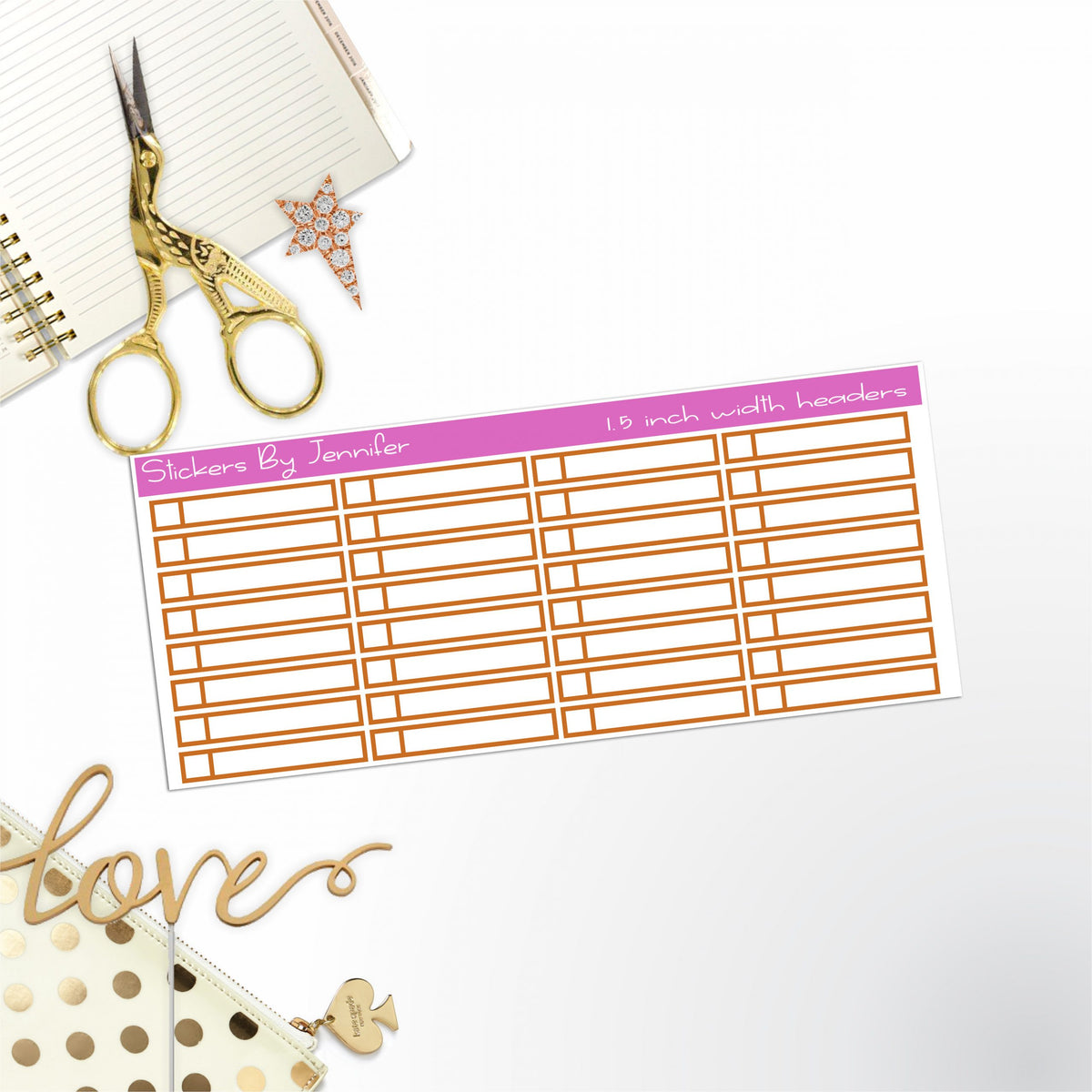 Task Headers P-50 Planner Stickers