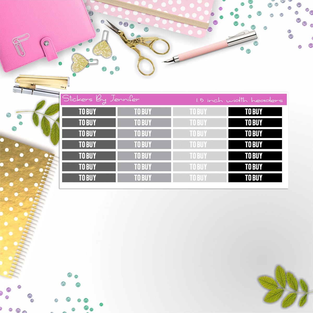 To Buy 050 Planner Headers, Planner Stickers, Journal Stickers, Functional Planner Stickers, Stationary Stickers