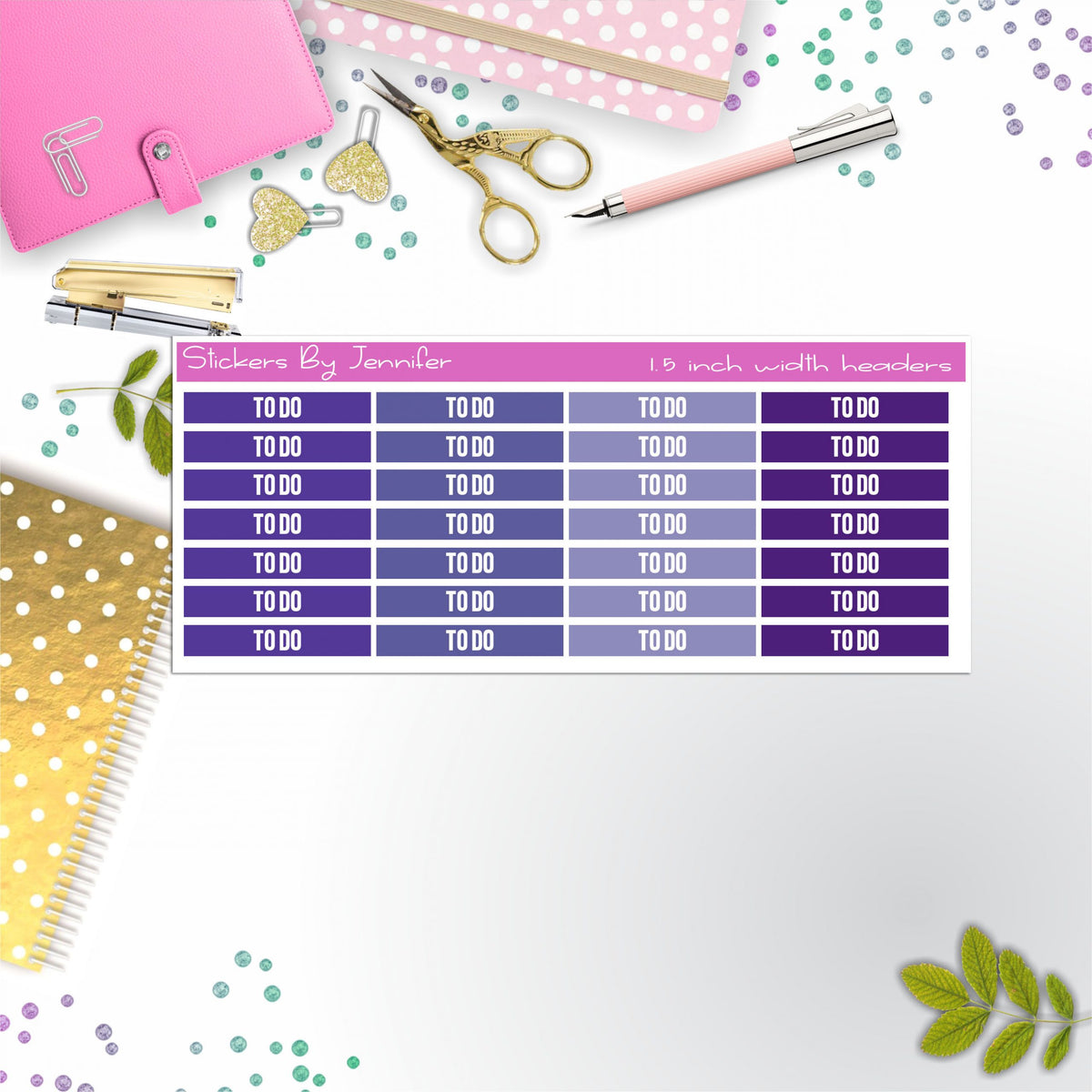 To Do 051 Planner Headers, Planner Stickers, Journal Stickers, Functional Planner Stickers, Stationary Stickers