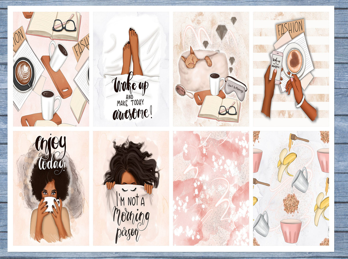 Morning Person Full Box Planner Stickers, Big Happy Planner, Erin Condren, Classic Happy Planner