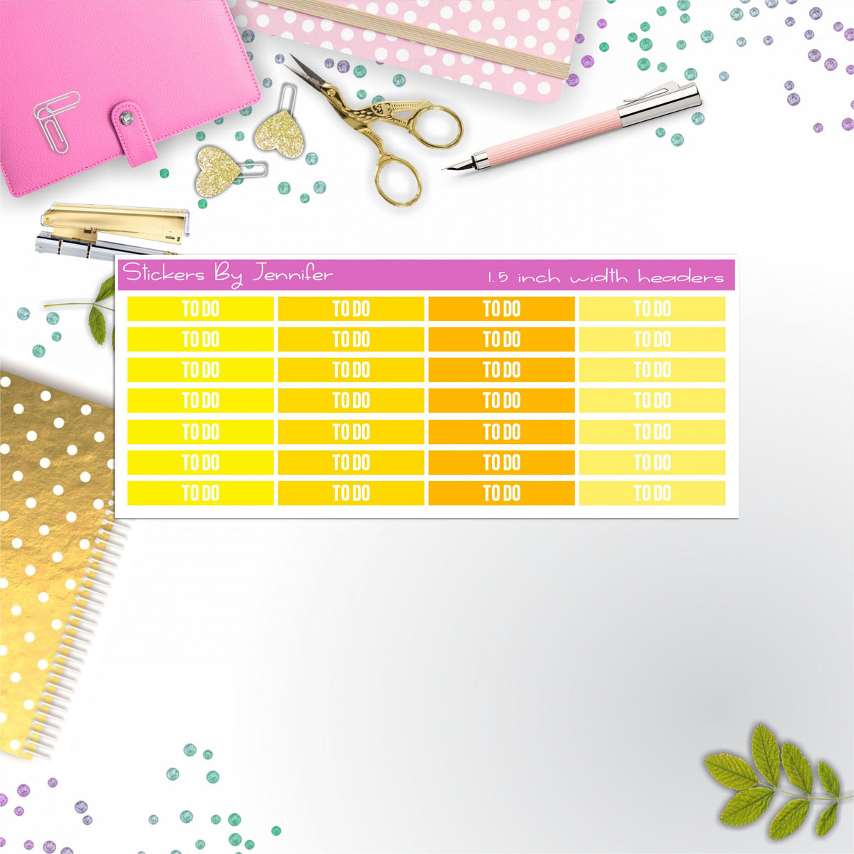 To Do 061 Planner Headers, Planner Stickers, Journal Stickers, Functional Planner Stickers, Stationary Stickers