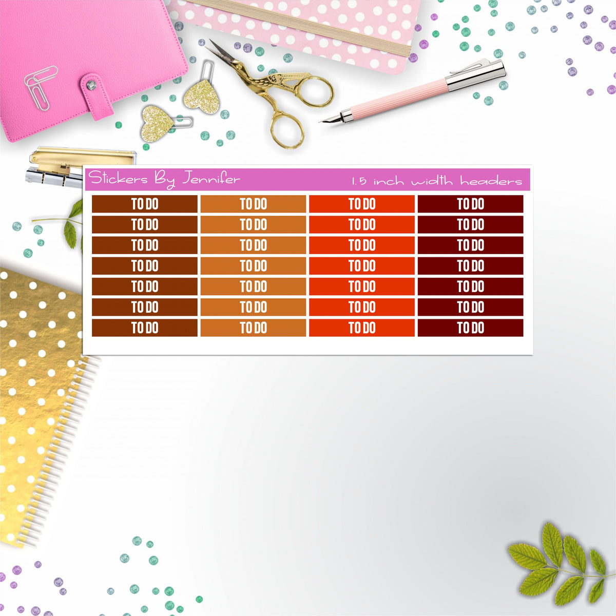 To Do 063 Planner Headers, Planner Stickers, Journal Stickers, Functional Planner Stickers, Stationary Stickers