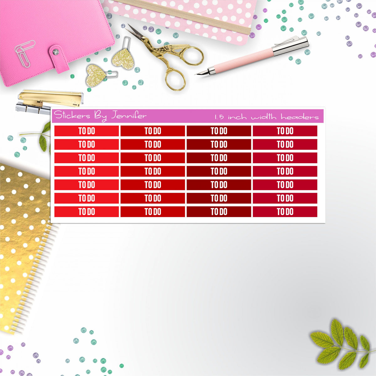 To Do 064 Planner Headers, Planner Stickers, Journal Stickers, Functional Planner Stickers, Stationary Stickers