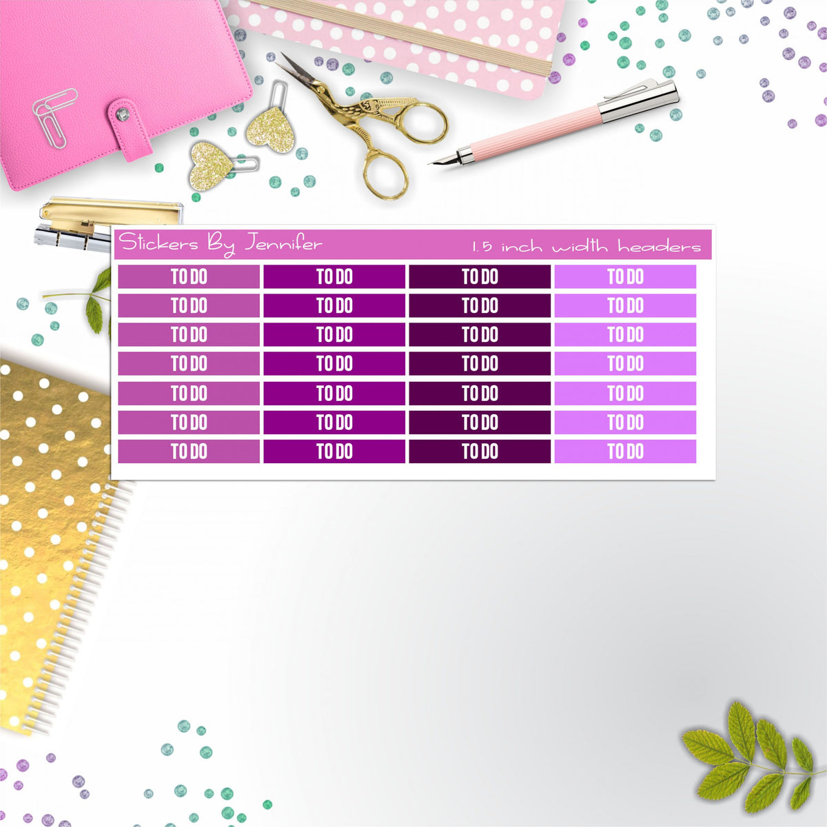 To Do 068 Planner Headers, Planner Stickers, Journal Stickers, Functional Planner Stickers, Stationary Stickers