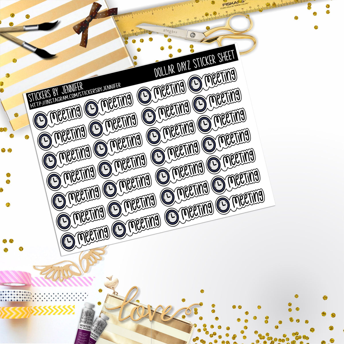 Deco Mini DD689 Planner Stickers, Bullet Journal, Functional Planner Stickers, Stationary Stickers