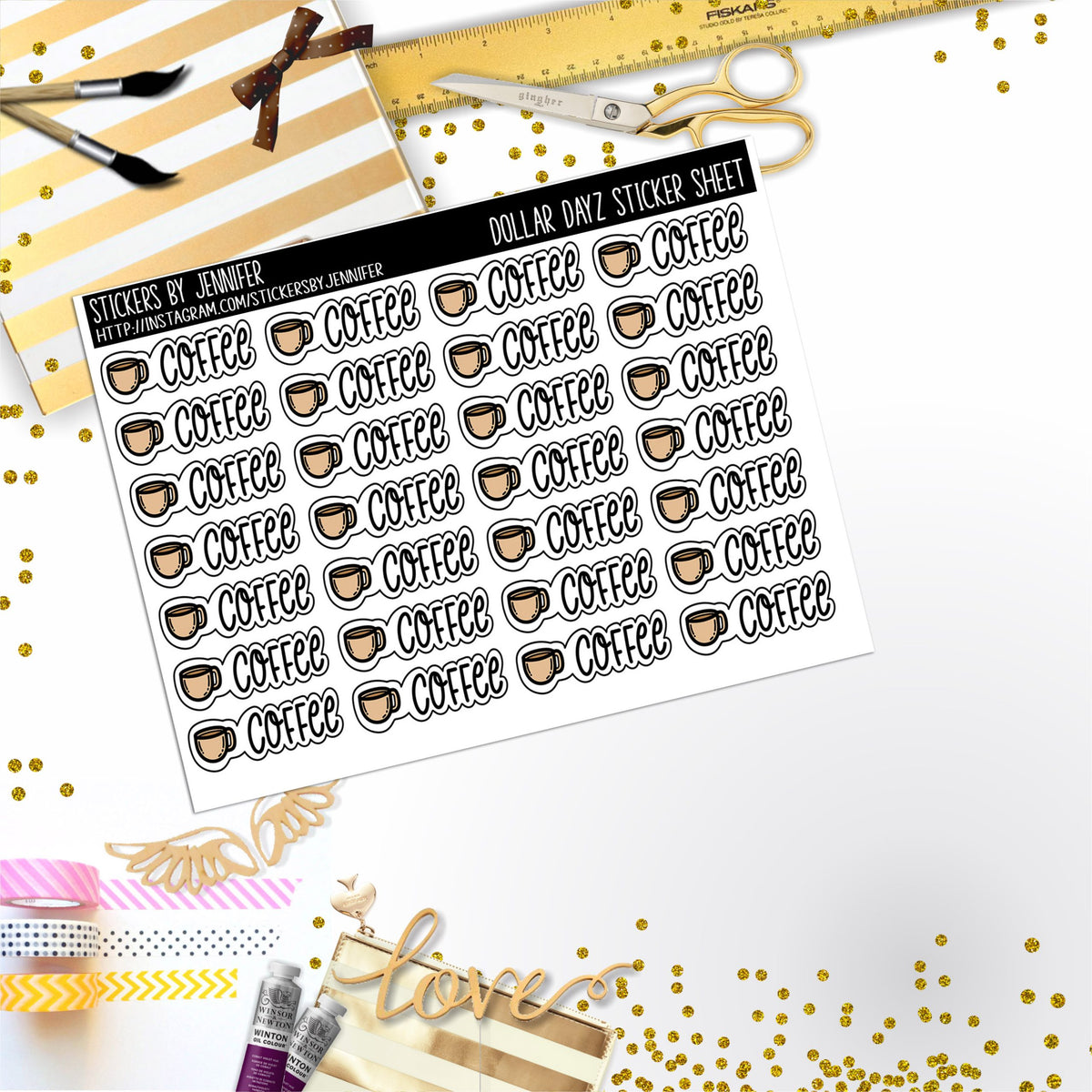 Deco Mini DD691 Planner Stickers, Bullet Journal, Functional Planner Stickers, Stationary Stickers