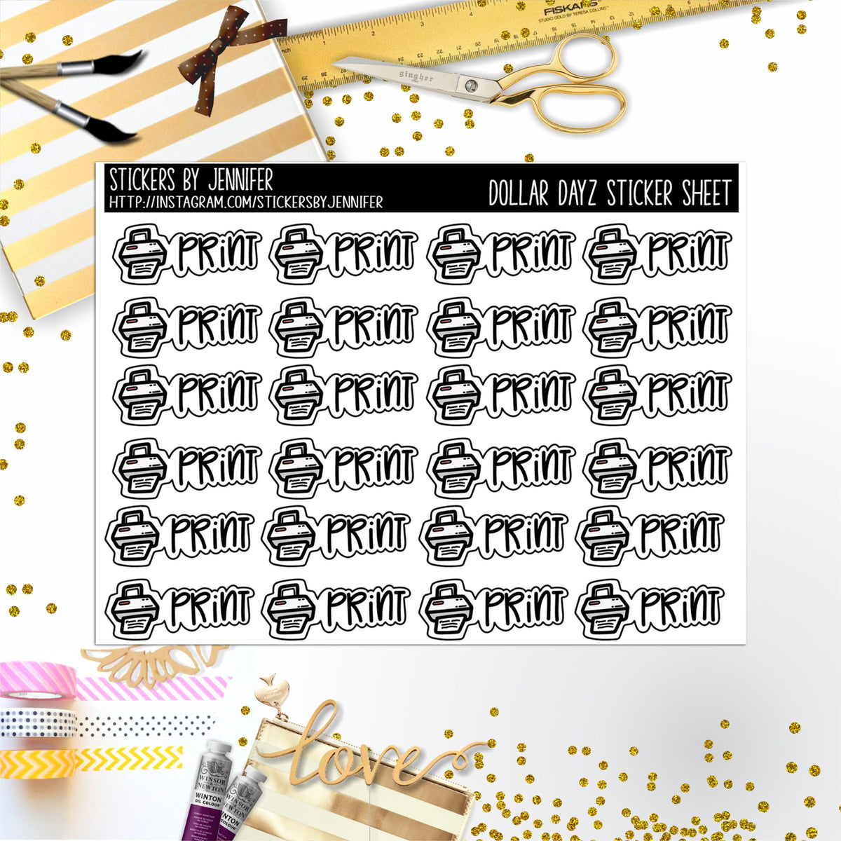 Deco Mini DD701 Planner Stickers, Bullet Journal, Functional Planner Stickers, Stationary Stickers