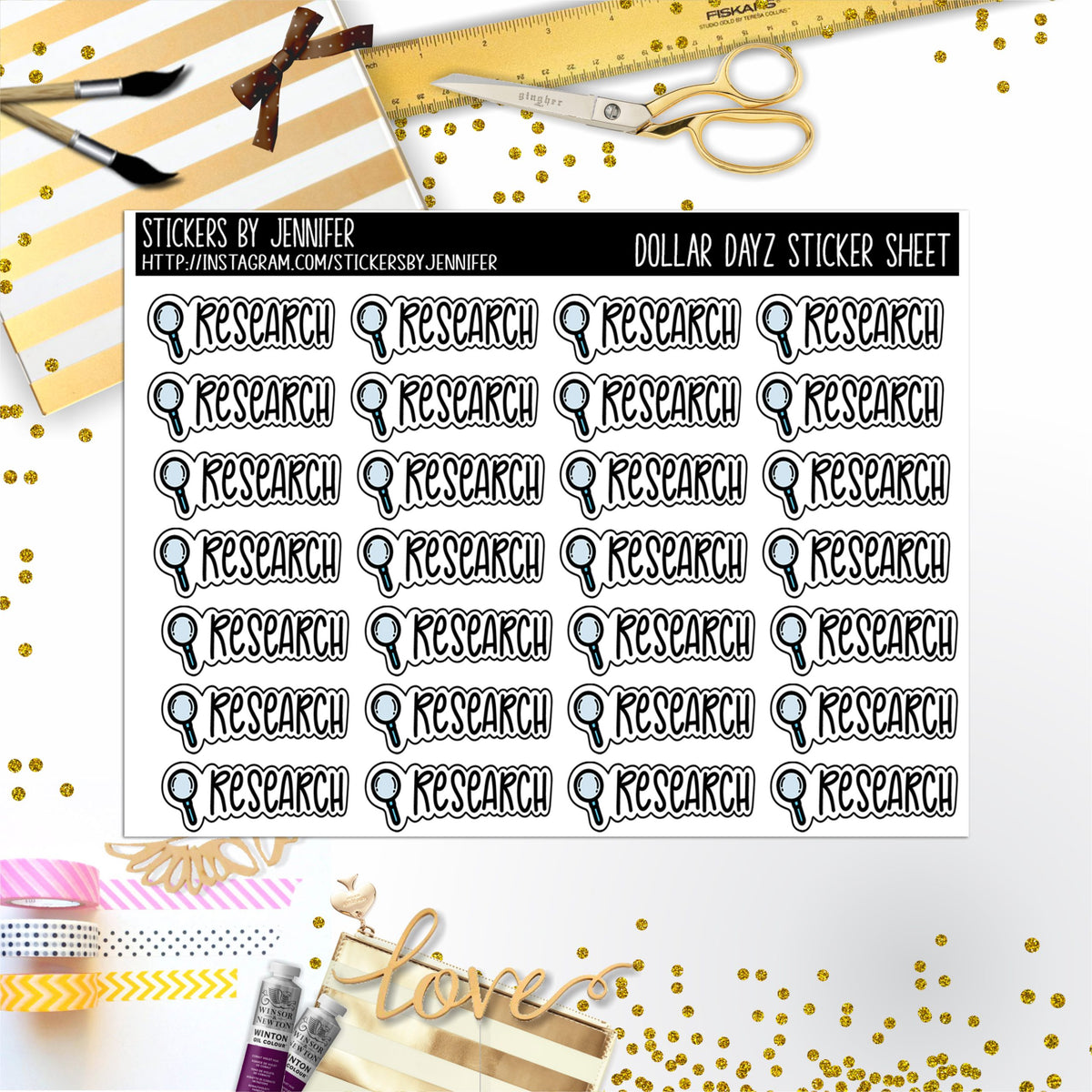 Deco Mini DD703 Planner Stickers, Bullet Journal, Functional Planner Stickers, Stationary Stickers