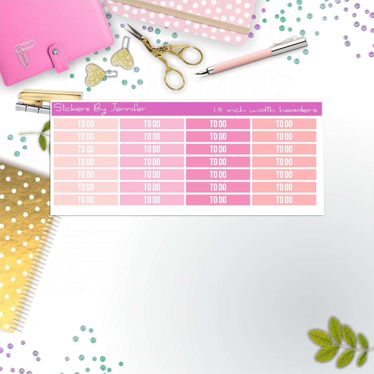 To Do 071 Planner Headers, Planner Stickers, Journal Stickers, Functional Planner Stickers, Stationary Stickers