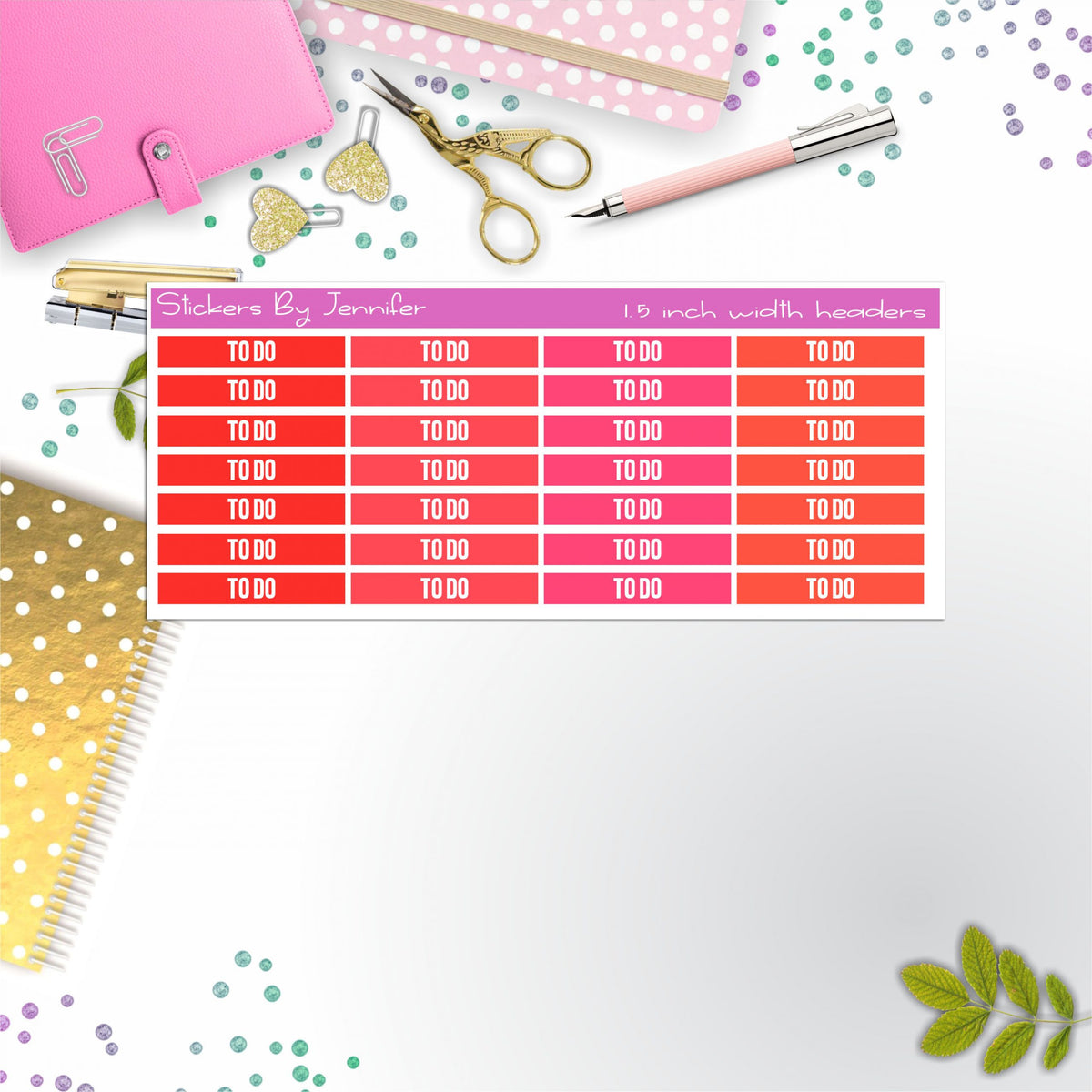 To Do 072 Planner Headers, Planner Stickers, Journal Stickers, Functional Planner Stickers, Stationary Stickers