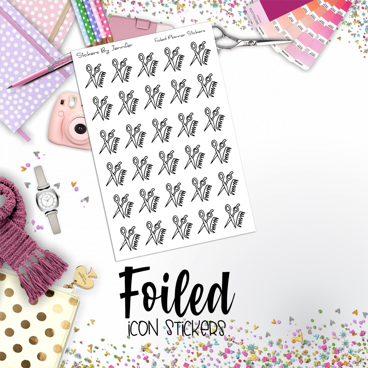 Hair Cut Functional Sticker Sheet