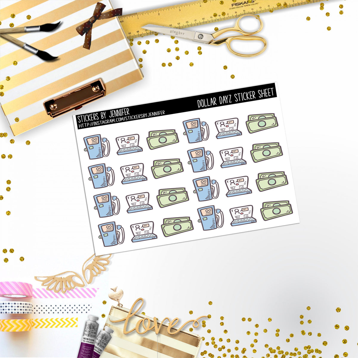 Deco Mini DD079, Planner Stickers, Bullet Journal, Functional Planner Stickers, Stationary Stickers