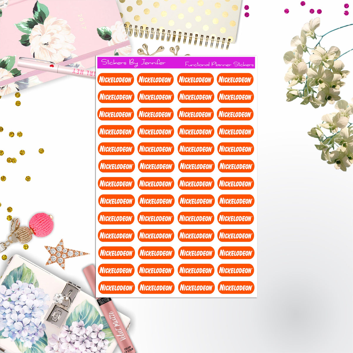 Nickelodeon Streaming Icon Stickers, Planner Stickers, Journal Stickers, Functional Planner Stickers, Stationary Stickers