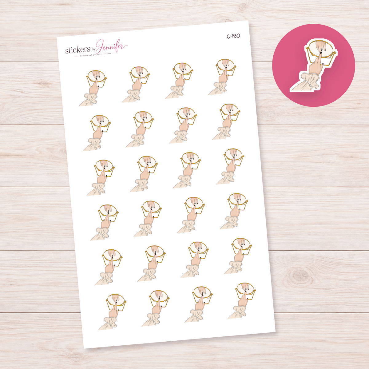 Self-Care Mirror Planner Stickers | C-180
