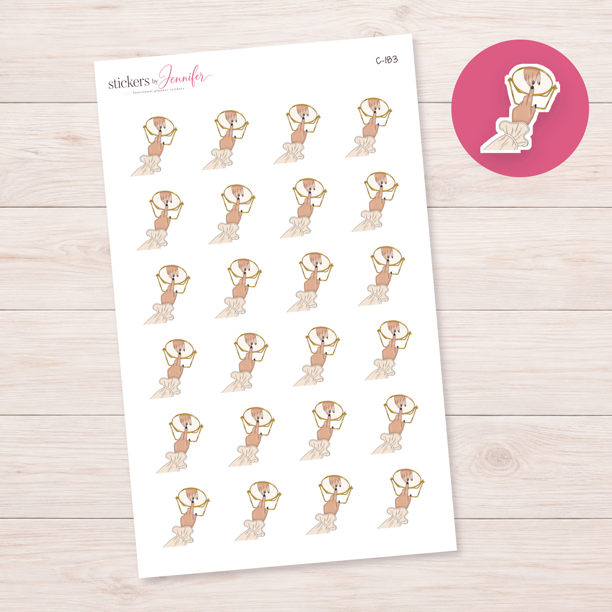 Mirror Care Routine Planner Stickers | C-183