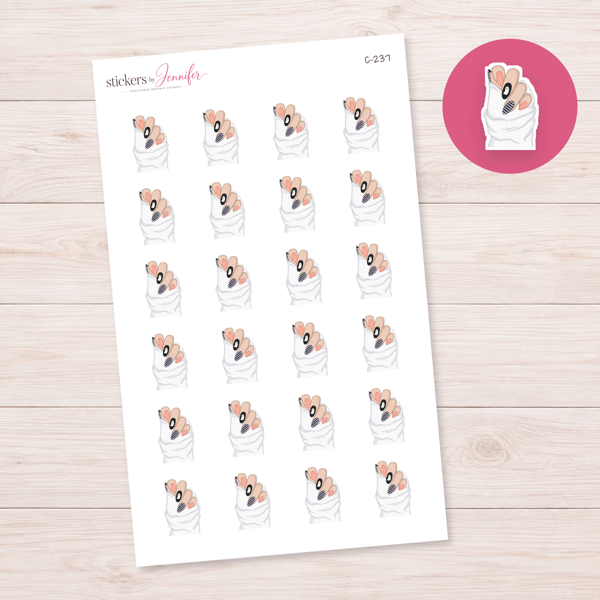 Spooky Manicure Planner Stickers | C-237