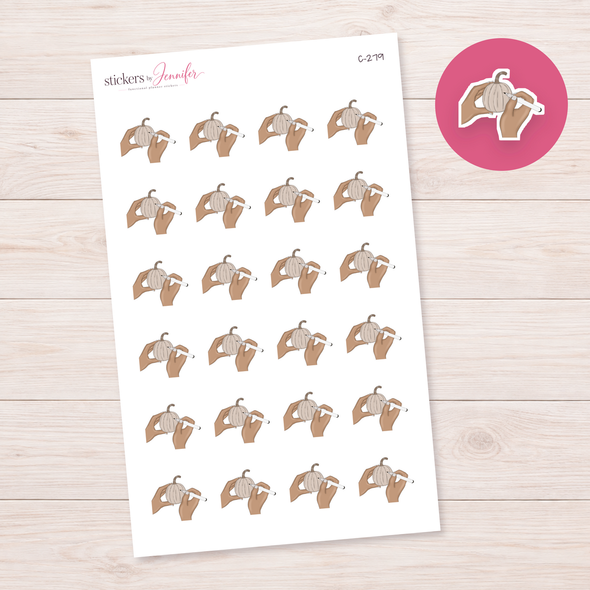 Pumpkin Painting Planner Stickers | C-279