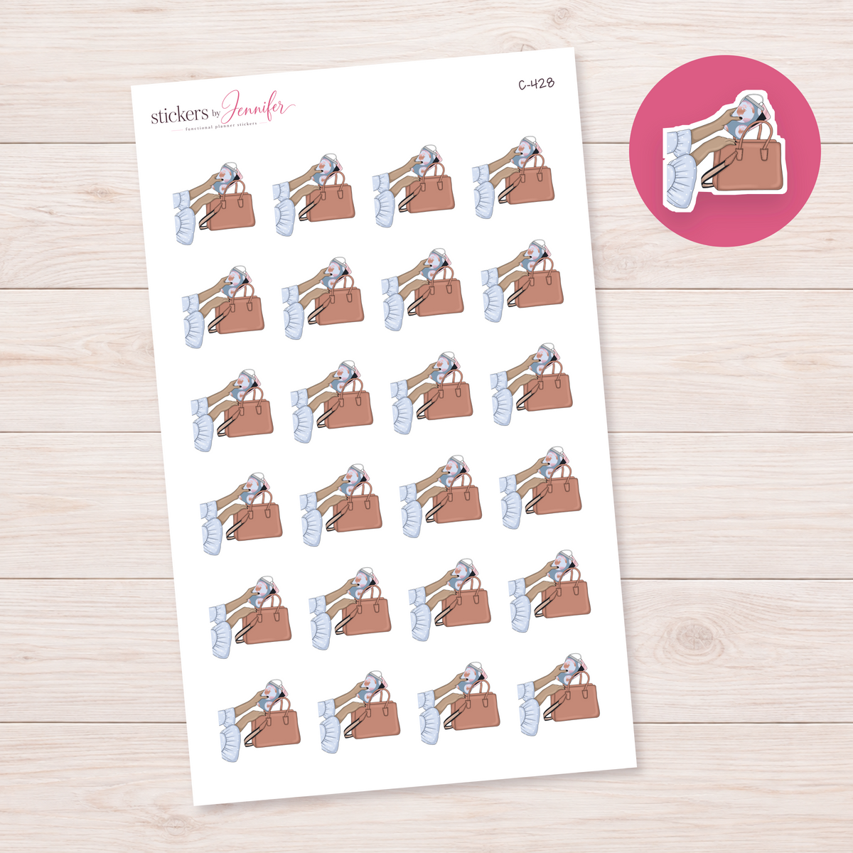 Handbag and Phone Planner Stickers | C-428
