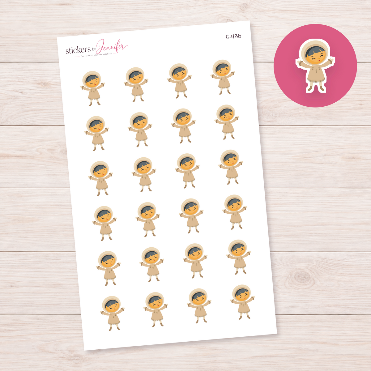 Winter Child Planner Stickers | C-436