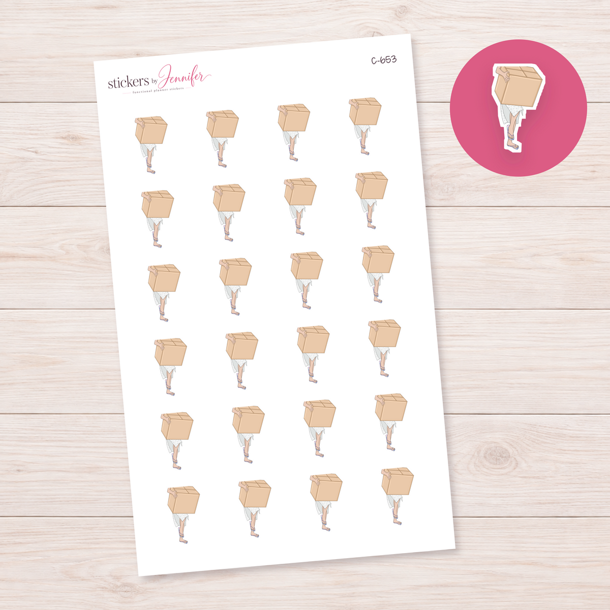 Moving Box Planner Stickers | C-653